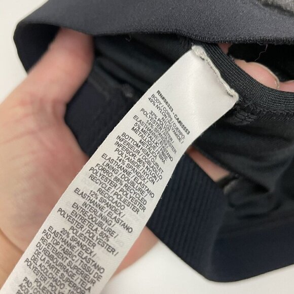 Nike Shimmery Gray Black Racerback Sports Bra Size Medium - Picture 5 of 5